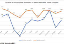 Panier alimentaire et conditions de sécurité alimentaire, décembre 2022