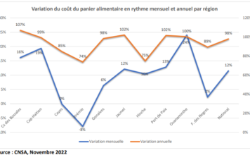 Panier alimentaire et conditions de sécurité alimentaire, décembre 2022